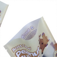 Sachet refermable personnalisé en CPP recyclable à trois soudures avec fenêtre transparente pour beurre de cacahuète, chips, produits de boulangerie et sucre
