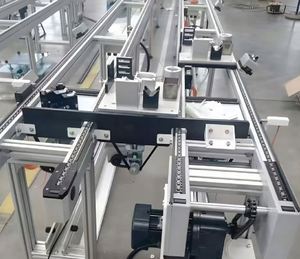 Factory Price Durable Double Speed Pallet Conveyor System Rubber Timing Aluminum Profile Adjustable Speed Restaurant Retail - Product Image 3