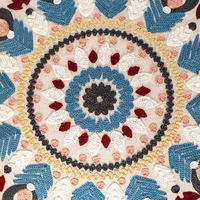Housse de coussins de sol ronde indienne taie d'oreiller décorative de coussin de siège de méditation de yoga avec pompon