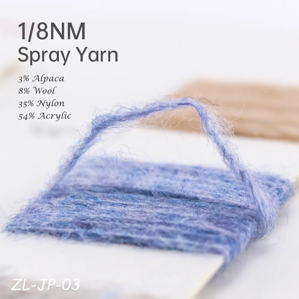 1/8NM 3% Alpaca 8% Lã 35% Nylon Poliamida 54% Acrílico cashmere flat tricô crochet melange blended alpaca spray yarn