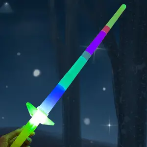 Children's Gift Toy Electronic Flashing Sword Luminous Four Section Retractable Sword Fluorescent Stick