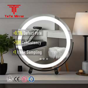 Tete Tùy Chỉnh Bán Buôn Vanity Gương Máy Tính Để Bàn Đơn Giản Vanity Gương Thông Minh LED Trang Điểm Với Điền Ánh Sáng Bắc Âu Gương - Product Image 1