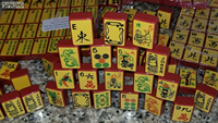 Set Mahjong Mewah Modern Amerika dengan Pinggiran Merah, Ubin Akrilik Gading, Lengkap 160 Buah untuk Permainan Keluarga, Klub, dan Malam Santai
