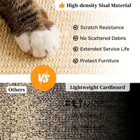 Mainan Penggaruk Kucing Kayu, Alas Penggaruk Kucing Sisal, Mainan Roller Interaktif dengan Bola, Tahan Lama, untuk Mengasah Gigi dan Cakar Anak Kucing