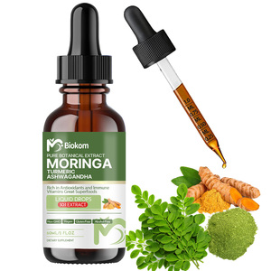 תוספת טיפות נוזל מורינגה אורגנית עם ashwagandha, כורכום, קינמון צילון, קוורצטין, שאור למפרק & נוחות עצם - Product Image 1