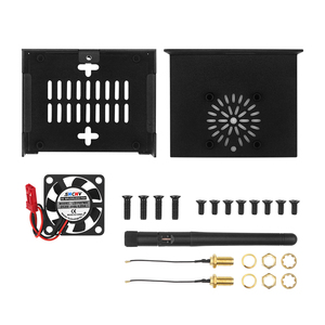 Boîtier de protection métallique pour Orange Pi Zero 3 avec support pour ventilateur de refroidissement, fente pour antenne externe, accessoire SBC, fourniture d'usine - Product Image 4