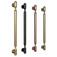 Poignée de porte principale de luxe robuste pour porte intérieure, poignée en bois et verre, poignée de traction en acier inoxydable, accessoires de quincaillerie