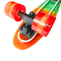 Vente en gros : Mini-skateboard complet en plastique, modèle breveté, avec roues LED lumineuses et effets de clignotement multiples