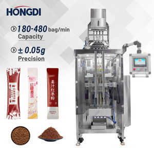 Máquina Envasadora de Polvo de Plástico de 4 Columnas Totalmente Automática con Sellado Trasero y Motor para Alimentos, Productos Químicos, Harina de Trigo, Almidón y Polvo para Hornear - Product Image 1