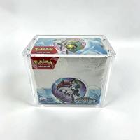 Boîte de présentation en acrylique transparent avec couvercle magnétique, protection anti-UV pour Pokémon TCG, boîte de rangement et de présentation
