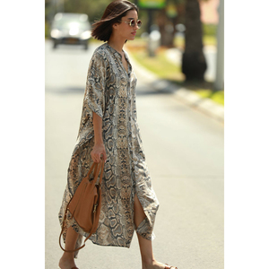 Nieuwe Stijl Serpentine Jurk <span class=keywords><strong>Dubai</strong></span> <span class=keywords><strong>Kaftan</strong></span> Print Zwemmen Cover Up Vrouwen - Product Image 2