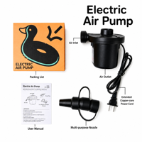 Pompe à air électrique Swimbobo CZ-198B avec 3 embouts, gonfleur et dégonfleur portable pour lit pneumatique, piscine, canapé, sac sous vide