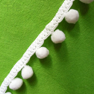 Vendita calda soffice rifiniture in pizzo Pom Pom pizzo bianco 1cm 1.5cm diametro 2cm-prodotto in pizzo ad alta richiesta - Product Image 5