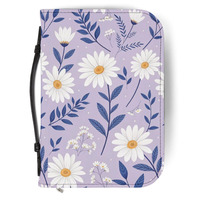 Funda Personalizada para Biblia con Cierre de Cuero PU, Estuche Tipo Tote para Mujer, Organizador de Viaje para Libros y Funda Protectora