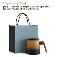 Mug à thé en céramique jetable au design classique avec motif personnalisé et boîte cadeau pour un usage domestique