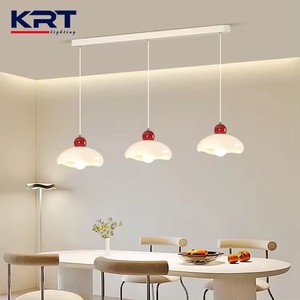 Bắc Âu Glass treo đèn chùm cho phòng khách phòng đọc sách nhà bếp văn phòng chiếu sáng trắng LED ánh sáng mặt dây chuyền - Product Image 6
