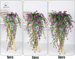 Plantes artificielles fausses feuilles d'<span class=keywords><strong>eucalyptus</strong></span> vigne verte maison jardin et mariage résistant aux UV décoration glycine fleurs suspendues - Product Image 4