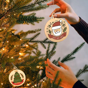 Artigianato in legno taglio laser personalizzato <span class=keywords><strong>tutti</strong></span> gli ornamenti in legno ritagliato - Product Image 2