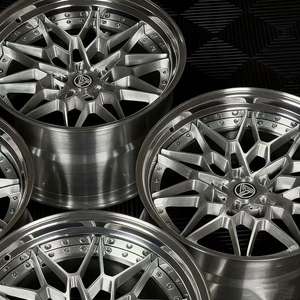 Ruedas Forjadas Monobloque SAiLen de Aleación Plateada Cepillada de 17-23 Pulgadas con Beadlock y Diseño Cóncavo Profundo para PCD 5X112/5X120/5x114.3 - Product Image 1