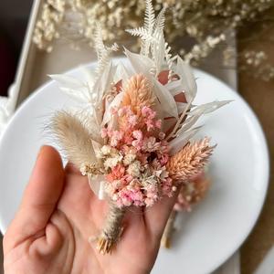 Bouquet di Fiori Secchi in Stile Bohémien per Boutonnière dello Sposo e Decorazione Corsage da Polso per Damigelle - Product Image 6