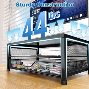 Organizador de Escritorio y Accesorios, Soporte Elevador para Monitor de Computadora con Cajón y 2 Portaplumas - Product Image 5