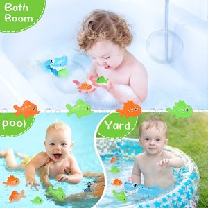 Ensemble de jouets de bain animaux requin baleine poissons pour enfants - Product Image 4