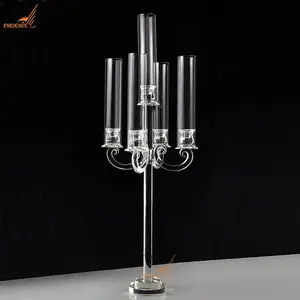 Wedding props crystal candlestick decoration European style 5 head candlestick creative crystal arts and crafts gifts