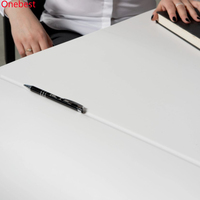 Bureau de direction en Corian Stone au design italien unique, blanc brillant, pour PDG et directeurs généraux