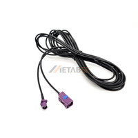 Fakra kabel perempuan laki-laki ke antena ekstensi koaksial B H Z kode tahan air Radio keriting konektor otomotif ganda 1m Rg58 Rg174