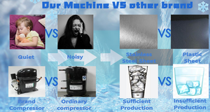 Máquina de Hielo Pequeña para Bar, Máquina Industrial de Hielo en Cubitos, Máquina de Hielo de Acero Inoxidable de 30 kg/24 h para el Hogar, Ideal para Marketing - Product Image 6