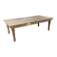 Meubles d'extérieur en bois massif, table à manger rétro en bois, pieds de table amovibles, table de réception pour hôtel, mariage, banquet, événement