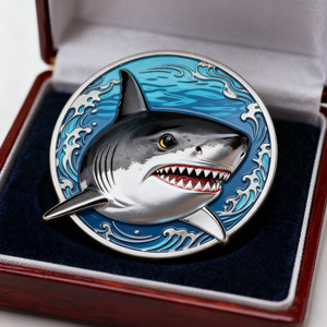 Hot bán buôn tiền xu vàng tùy chỉnh 3D sinh vật biển Bộ sưu tập quà tặng đồng xu tùy chỉnh dập thách thức kim loại đồng xu cá mập - Product Image 2