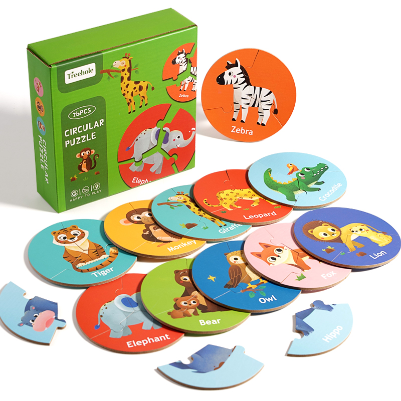 Puzzle circolare in stile foresta
