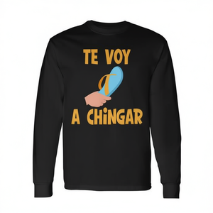 Camiseta de Manga Larga con Diseño de Humor Mexicano, Te Voy A Chingar Chancla - Product Image 2