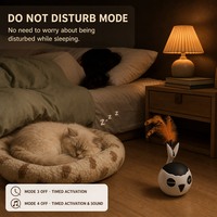 Jouet intelligent pour chat, mode nuit silencieux, lumière LED, mouvement aléatoire, jouet roulant pour le divertissement des chats d'intérieur, OEM ODM