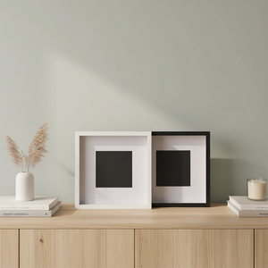 Cadres en bois 3D personnalisés en gros, boîtes à ombre profondes de 3 cm à 40 cm en MDF noir, <span class=keywords><strong>blanc</strong></span>, noyer, tailles 8x8, 30x30, 20x20, 10x10, 12x12 pouces - Product Image 1
