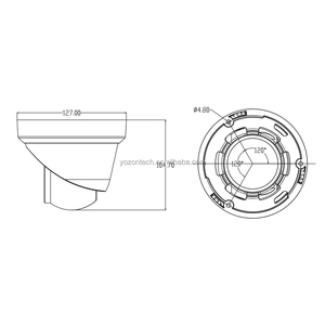 Tourelle en métal Caméra <span class=keywords><strong>IP</strong></span> double lumière Grand Angle 2.8mm 5MP 25FPS WDR Caméra réseau VCA AI Caméra avec comptage de flux de personnes NDAA - Product Image 2