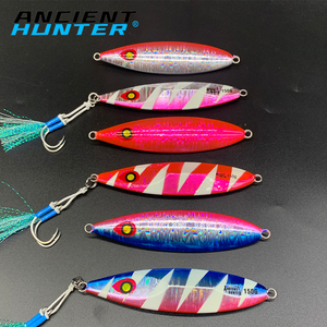 Cazador antiguo 1 unids/bolsa cebo lento Jigging máquina 150G láser luminoso Jigging cebo Metal Jigging cebo con gancho luminoso - Product Image 3