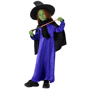 Disfraz de Bruja para Niñas, Traje de Bruja del Bosque Malvado para Halloween, Vestido de Bruja con Telaraña Brillante, Disfraz de Mago para Fiesta con Sombrero - Product Image 2
