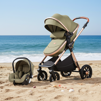 Poussette 3 en 1, siège auto pour bébé et poussettes, système de voyage pour bébé, poussette de voyage 3 en 1 avec siège auto