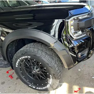 Exterior Accessories Wheel Eyebrow Auto Body Parts 4 Inch Mud Flap Splash Arch Guard Car Fender Flares For Ranger T9 2022 2023