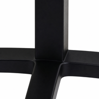 Mesa de Bistro Cuadrada Extensible Negra Mate con Superficie de Listones de Madera para Cafetería, Patio, Jardín, Entretenimiento al Aire Libre