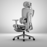 Chaise de bureau ergonomique pivotante, siège de direction de luxe en maille, chaise de patron avec accoudoirs réglables 9D, chaise de manager avec repose-pieds