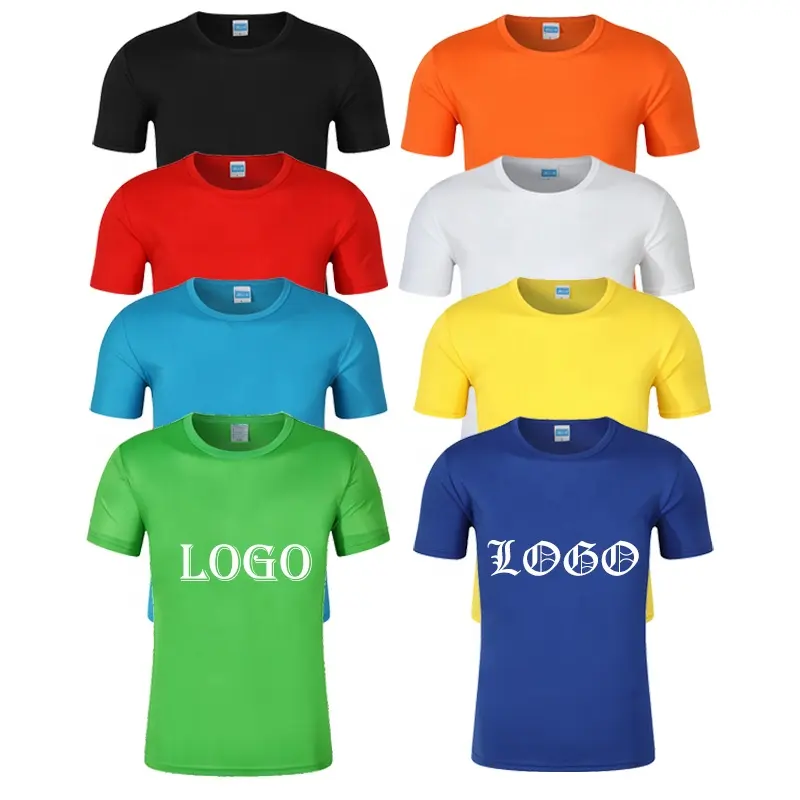 CT0003 t-shirt da uomo in bianco con stampa personalizzata 100% t-shirt sportiva in poliestere camicette top t-shirt tinta unita da palestra unisex