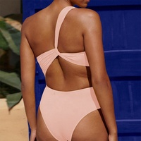 Maillots de bain personnalisés évidés, bikini, maillot de bain solide, maillots de bain conservateurs une pièce pour femmes