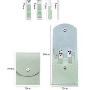 Juego de Cortaúñas Profesional Portátil Hr con Estuche de Viaje de Cuero, Kit de Limpieza de Uñas de Acero Inoxidable - Product Image 2