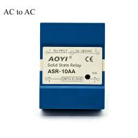 ASR-10AA Relay Solid State Fase Tunggal 10A AC-AC 80-250VAC Kontrol 24-380VAC Pemicu Zero-cross SSR untuk Pengontrol Suhu