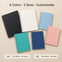 Carnet à spirales personnalisé avec logo, couverture rigide, agenda promotionnel pour entreprise, cadeau, 100 feuilles, OEM ODM, vente en gros, MOQ 50 pièces