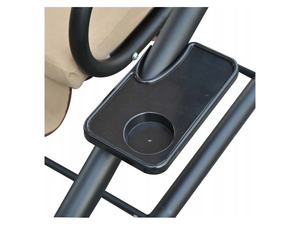 モダンな屋外パティオ3人乗りガーデンスイングベッドスイング調整可能ルーフ2カップホルダーポーチプールサイド裏庭用 - Product Image 6