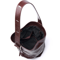Sac seau en cuir vintage plissé avec cordon de serrage, grande capacité, décontracté, pour femme, en stock, marque privée